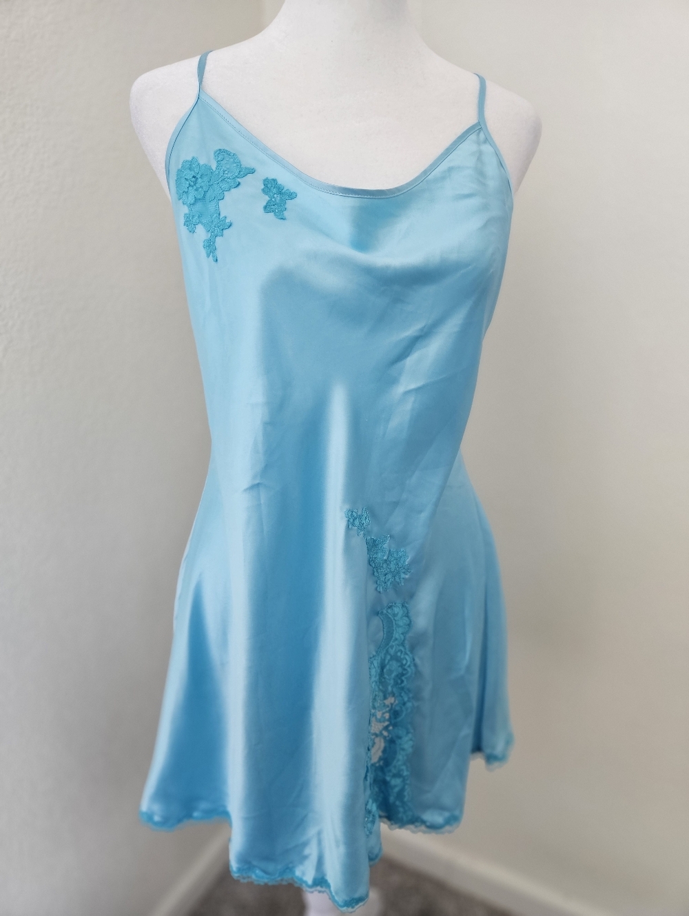 Victoria's Secret Blue Satin Slip
